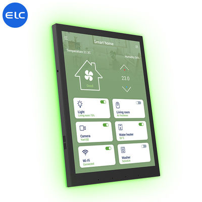 Δωρεάν οθόνη αφής LCD POE Android 13 Προϊόντα έξυπνου σπιτιού με LED Light Bar