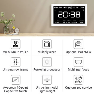 Υπερ-ελαφριά οθόνη αφής Tablet Smart Home Timing Tablet WiFi 6 με Mu-MIMO για προβολή χρονοδιαγράμματος ημερολογίου