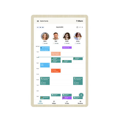 Διαδικτυακό μηνιαίο προγραμματιστή Ψηφιακό ημερολόγιο τοίχου για απλοποιημένο οικογενειακό πρόγραμμα