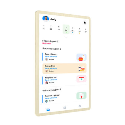 Διαδικτυακό μηνιαίο προγραμματιστή Ψηφιακό ημερολόγιο τοίχου για απλοποιημένο οικογενειακό πρόγραμμα