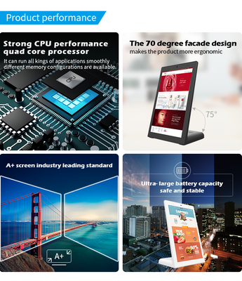 Οθόνη αφής Android σε σχήμα L 10.1'' RK3568 Τετραπύρηνος cortex A55 Κάθετη ψηφιακή σήμανση για οθόνη μενού εστιατορίων