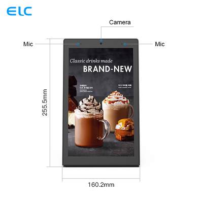 Android Customer Feedback Signage Android 10.0 Ψηφιακή σήμανση Σχήμα L Εστιατόρια Ταμπλέτες 10 ιντσών μενού επιφάνεια μενού tablet μενού εστιατόριο μενού