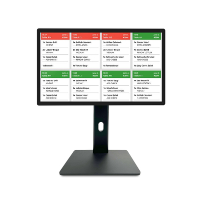 WF2138T 21.5" Διαδραστική οθόνη αφής LCD 1920*1080 16:9 250cd WIFI RJ45 Poe KDS Kitchen Display Pos System Screen με βάση