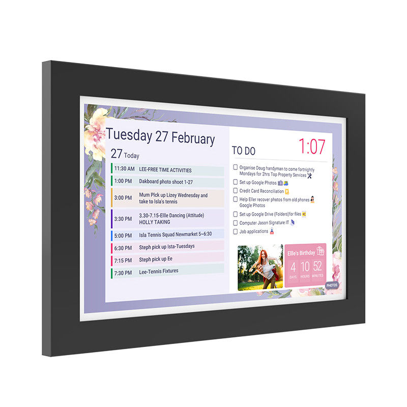 Τείχος RK3588S2 Ultra-Narrow Frame Mu-MIMO In WiFi 6E Tablet Android 13 Ταμπλέτα Χρονοδιαγράμματος για ημερολόγιο