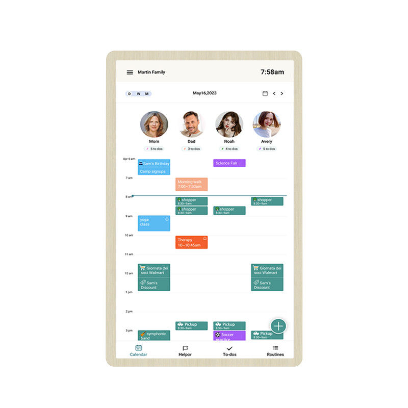 Διαδικτυακό μηνιαίο προγραμματιστή Ψηφιακό ημερολόγιο τοίχου για απλοποιημένο οικογενειακό πρόγραμμα