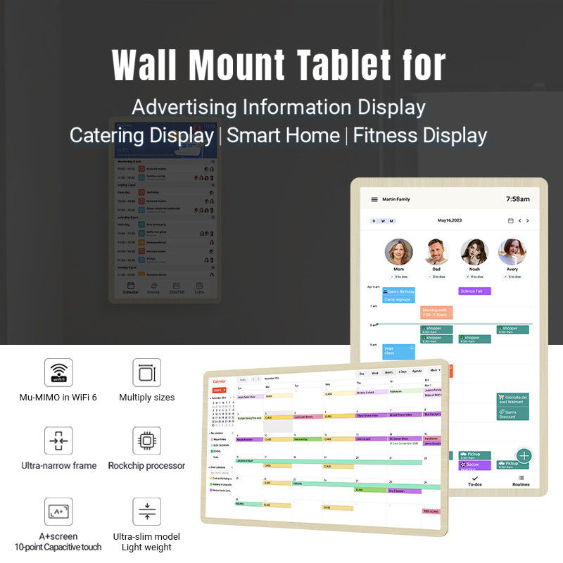 Διαδικτυακό μηνιαίο προγραμματιστή Ψηφιακό ημερολόγιο τοίχου για απλοποιημένο οικογενειακό πρόγραμμα