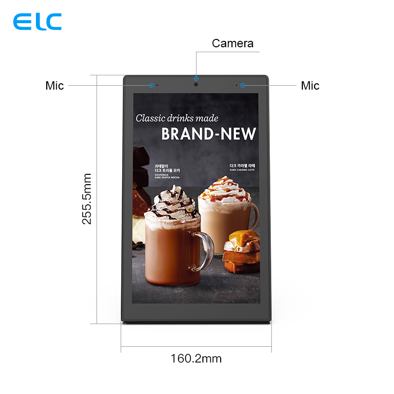Οθόνη μενού αφής Android Tablet 10 ιντσών σχήματος L Capacitive POE RJ45 NFC Camera