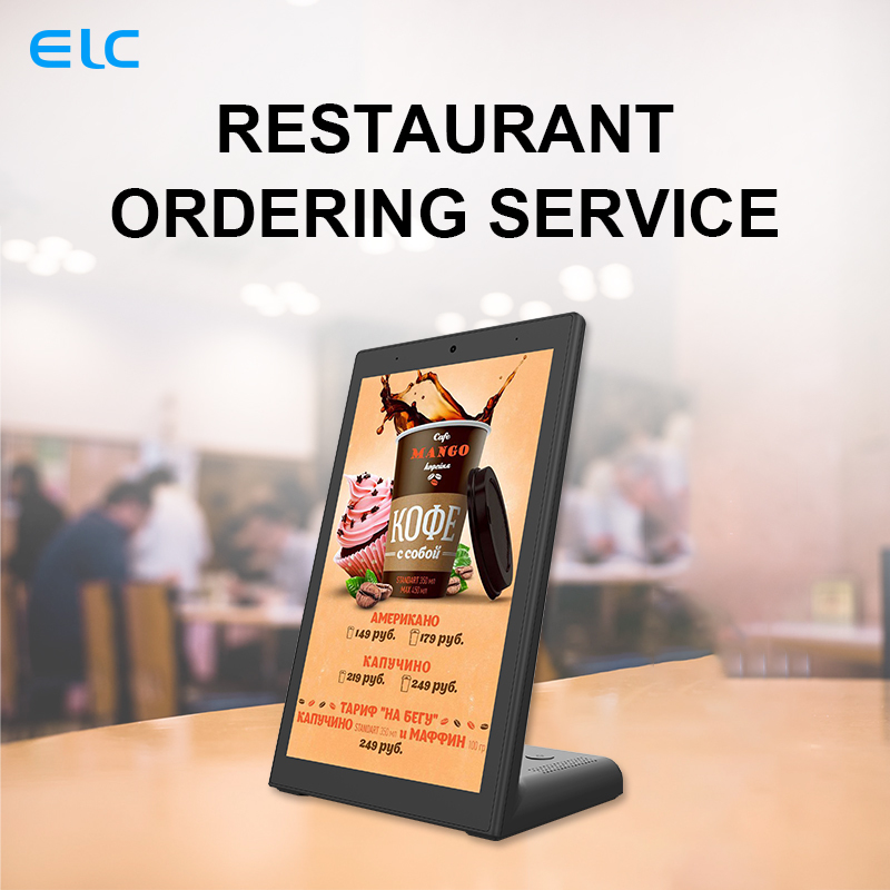 Android Customer Feedback Signage Android 10.0 Ψηφιακή σήμανση Σχήμα L Εστιατόρια Ταμπλέτες 10 ιντσών μενού επιφάνεια μενού tablet μενού εστιατόριο μενού