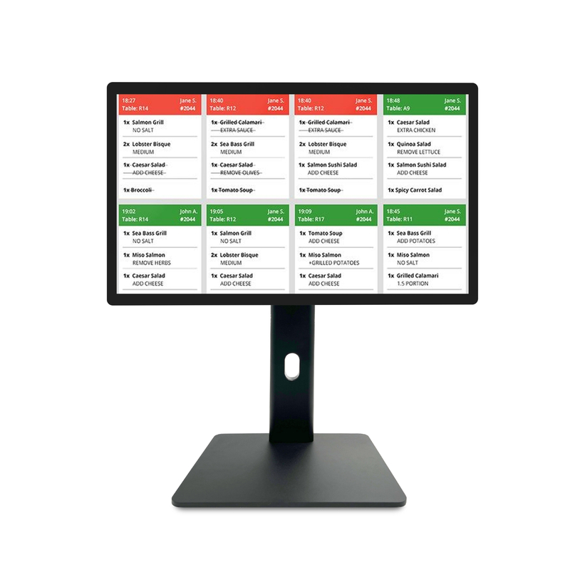 WF2138T 21.5" Διαδραστική οθόνη αφής LCD 1920*1080 16:9 250cd WIFI RJ45 Poe KDS Kitchen Display Pos System Screen με βάση
