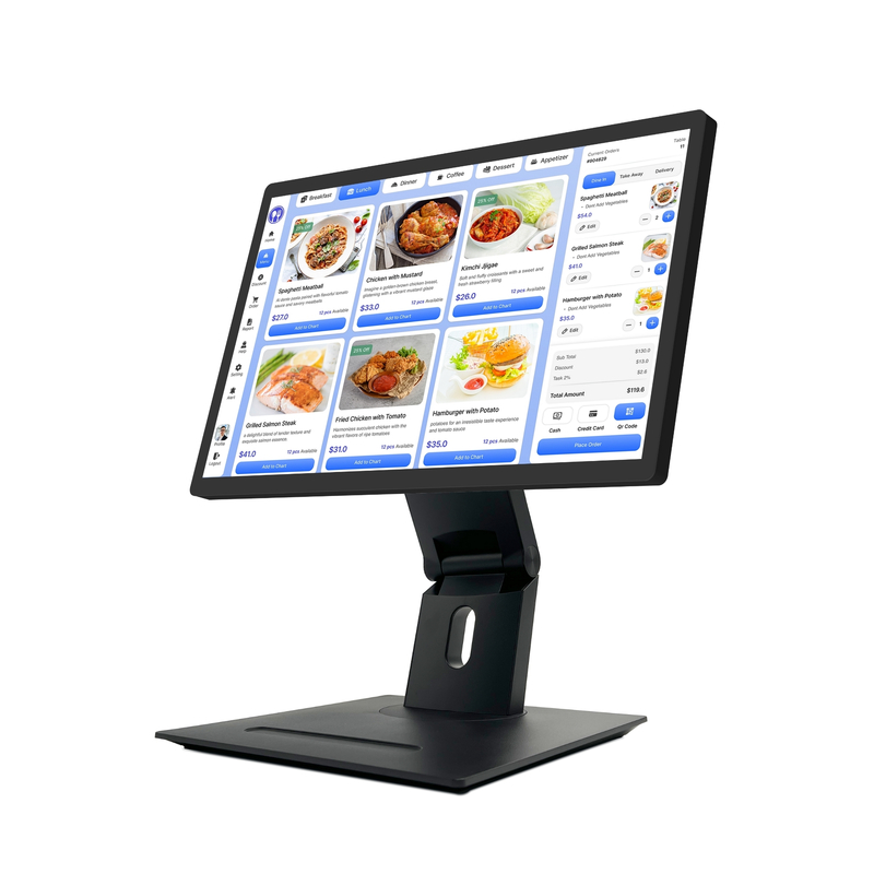 Οθόνη αφής Android 14 21,5'' για σύστημα POS εστιατορίου, οθόνη κουζίνας, WiFi6, RK3576, ψηφιακή οθόνη μενού για υπηρεσίες εστίασης