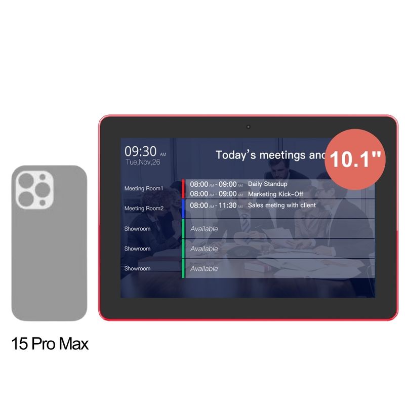 Android 11 Εικονική οθόνη ψηφιακή σήμανση Δωμάτιο συνεδριάσεων Δισκόπηση Tablet με NFC LED Light Bar