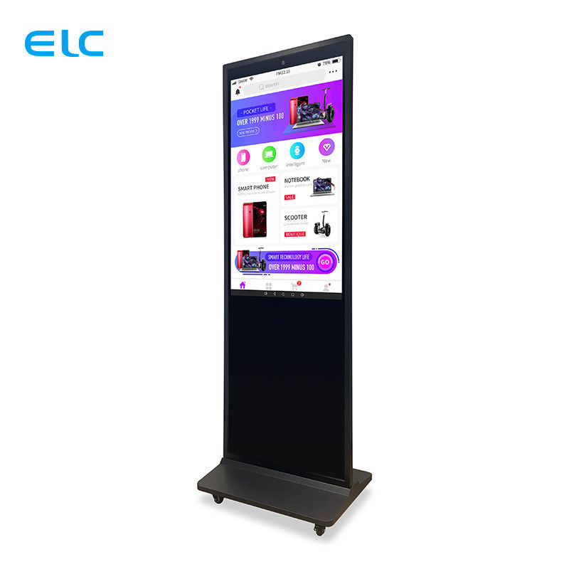 Πάτωμα 55 ίντσας που στέκεται 10 σημείων την υπέρυθρη διαφήμιση συστημάτων σηματοδότησης LCD λόμπι ψηφιακή